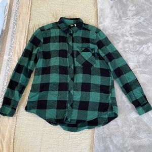 Green and black flannel